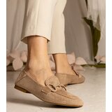 Gemre Brown Women's Perforated Loafers with Decoration Mensory | Shoptok.si