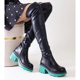 Gemre Black insulated boots on a chunky heel Meragomi | shoptok.hr