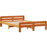 vidaXL Okvir kreveta bez madraca voštano smeđi 160x200 cm od borovine | shoptok.hr