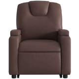 vidaXL Masažni naslonjač na podizanje od umjetne kože smeđa | shoptok.hr