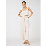 Koton Elastic Waist Jeans Trousers Wide Crop Leg | Shoptok.si