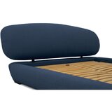 Scandic Tamno plavi tapecirani bračni krevet s prostorom za odlaganje s podnicom 180x200 cm Odette – | shoptok.hr