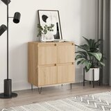 vidaXL Komoda dimljeni hrast 60x35x70 cm inženirski les | Shoptok.si