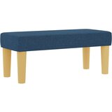 vidaXL Postelja z nadgradnjo z ležiščem in klopjo Modra 90x200 cm Tkanina, (22083925) | Shoptok.si