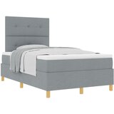 vidaXL Krevet s uzglavljem i madracem Svjetlosiva 120x200 cm Tkanina Cijene