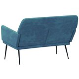  Klupa plava 108 x 79 x 79 cm baršunasta | shoptok.hr