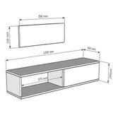 Hanah home tv polica zuzu 120 sapphire oak white gold | ePonuda.com