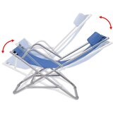  Vrtne podesive stolice 2 kom čelične plave | shoptok.hr