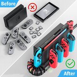 KDD postaja za polnjenje joycon kontrolerjev s prostorom za shranjevanje 8 iger odprta embalaža | Shoptok.si