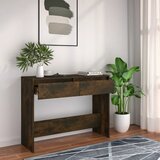vidaXL Konzolni stol boja dimljenog hrasta 100x35x76,5 cm od iverice Cijene
