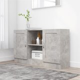  Komoda siva boja betona 120 x 30,5 x 70 cm konstruirano drvo | shoptok.hr