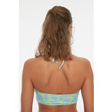 Trendyol Blue Leopard Pattern Cut Out Detailed Bikini Top | ePonuda.com