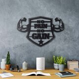 Wallity Zidna dekoracija No Pain No Gain, 33 x 50 cm, Crna | ePonuda.com
