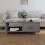 vidaXL Klubska mizica temno siva 100x55x35 cm trdna borovina | Shoptok.si