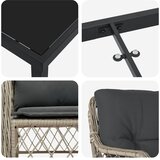  Vrtni set za objed 9 kom. Svijetlo siva poliratan | shoptok.hr
