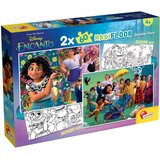 Slagalica Disney Encanto 2 v 1 maxi sestavljanka 2x60 delov in pobarvanka 50x35cm - Lisciani Cene