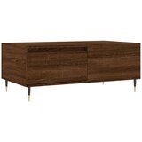 Maison Chic Klubska mizica - kavna mizica - Nizka mizica rjav hrast 90x50x36,5 cm inženirski les, (21754577) | Shoptok.si
