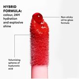 3INA The Color Lip Oil vlažilno olje za ustnice odtenek 244 - Classic Rich Red, sheer 4 ml | Shoptok.si