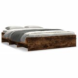 Furnova Posteljni okvir brez vzmetnice hrast 150x200 cm inženirski les, (21936391) | Shoptok.si