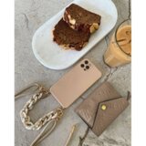  Liquid silikonski ovitek za iPhone 14 Plus 6.7 - bež z vrvico in zapestnico | Shoptok.si