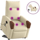 Maison Chic Električni masažni naslanjač - Relax naslanjač s funkcijo vstajanja krem, (22061217) | Shoptok.si