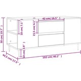  Stolić za kavu boja hrasta 102x44 5x50 cm od konstruiranog drva | shoptok.hr