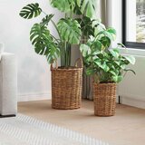  Košara za rastline s shranjevanjem 2 pcs Rjava Kubu rattan, (5000207851) Cene