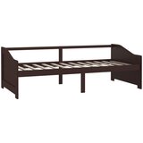  Trosjed / dnevni ležaj tamnosmeđi 90x200 cm od masivne borovine | shoptok.hr