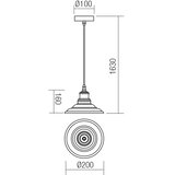  Redo 01-1292 - Luster na sajli SPINNER 1xE27/42W/230V | Eponuda.com