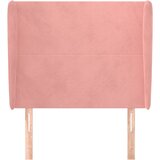  Uzglavlje s ušima ružičasto 93x23x118/128 cm baršunasto | shoptok.hr