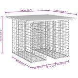 vidaXL Vrtna klupa s gabionskim dizajnom 100x102x72 cm drvo duglazije | shoptok.hr