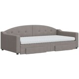  Dnevni krevet na razvlačenje smeđesivi 100 x 200 cm od tkanine | shoptok.hr