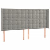  Uzglavlje s ušima svjetlosivo 183x16x118/128 cm baršunasto | shoptok.hr