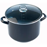 lonac+stakleni poklopac 24cm,emajl 7.5L