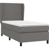  s oprugama i madracem sivi 90 x 200 cm od umjetne kože | shoptok.hr