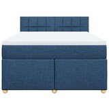  Krevet s oprugama i madracem plavi 140 x 190 cm od tkanine | shoptok.hr