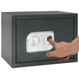 vidaXL elektronski Digitalni Sef s Otiskom Prsta 25x35x25 cm Čelik | shoptok.hr
