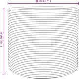  Košara za pohranu sivo-bijela Ø 40 x 35 cm pamučna | shoptok.hr