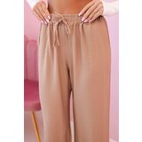 Kesi Włoski Viscose wide-leg trousers camel | Shoptok.si