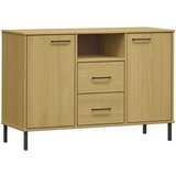Maison Chic Komoda - Predalnik s kovinskimi nogami rjava 113x40x77 cm trden les OSLO, (21719325) | Shoptok.si