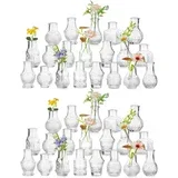 set 38 mini steklenih vaz za dekoracijo