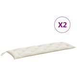  Jastuci za vrtnu klupu 2 kom prošarano krem 150x50x7 cm tkanina | Eponuda.com