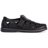 Shelvt Men's openwork shoes black | Shoptok.si