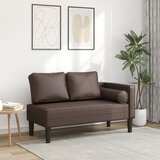 vidaXL Počivaljka od umjetne kože s jastucima smeđa | shoptok.hr