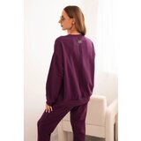Polski Women's cotton set with Minimal print plum | Shoptok.si