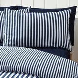 Catherine Lansfield Temno modra enojna flanelna posteljnina 135x200 cm Stripe – | Shoptok.si