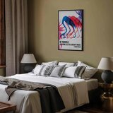  Slika - Colorful Flamingos - Inspirational Quote with Colorful Bird Silhouettes 60x90 U crnom drvenom okviru | shoptok.hr
