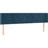  Uzglavlje s ušima tamnoplavo 203x16x78/88 cm baršunasto | shoptok.hr