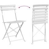  Sklopivi bistro set 3 pcs Bijelo Čelik | shoptok.hr