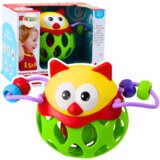  Senzorična igrača z mehko žogo Owl z ropotuljico, zelena | Shoptok.si
